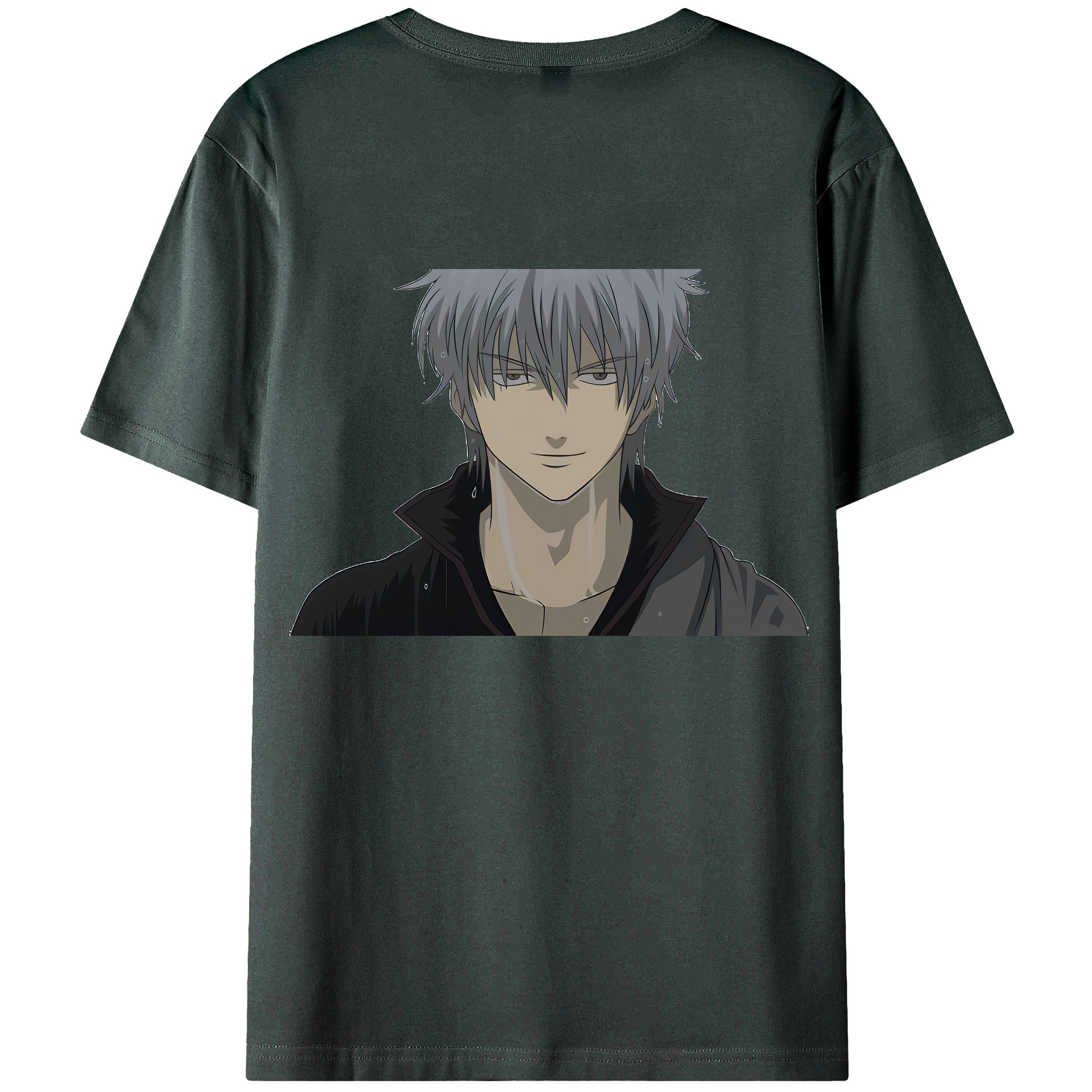 （画像用） ぎんたま 坂田銀時（さかたぎんとき） 神楽 志村新八（しむら しんぱち） GINTAMA Sakata Gintoki Kagura Shimura Shinpachi 綿100％ メンズ半袖Tシャツ（バックプリント） 通気性